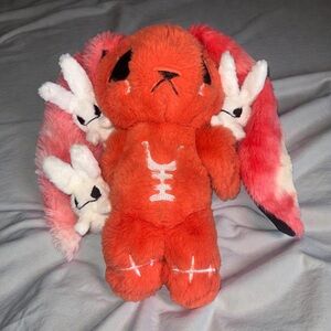 RARE Limited Edition Mysterious Plushie Dreadfuls Anxiety Rabbit +3 Mini Bunnies